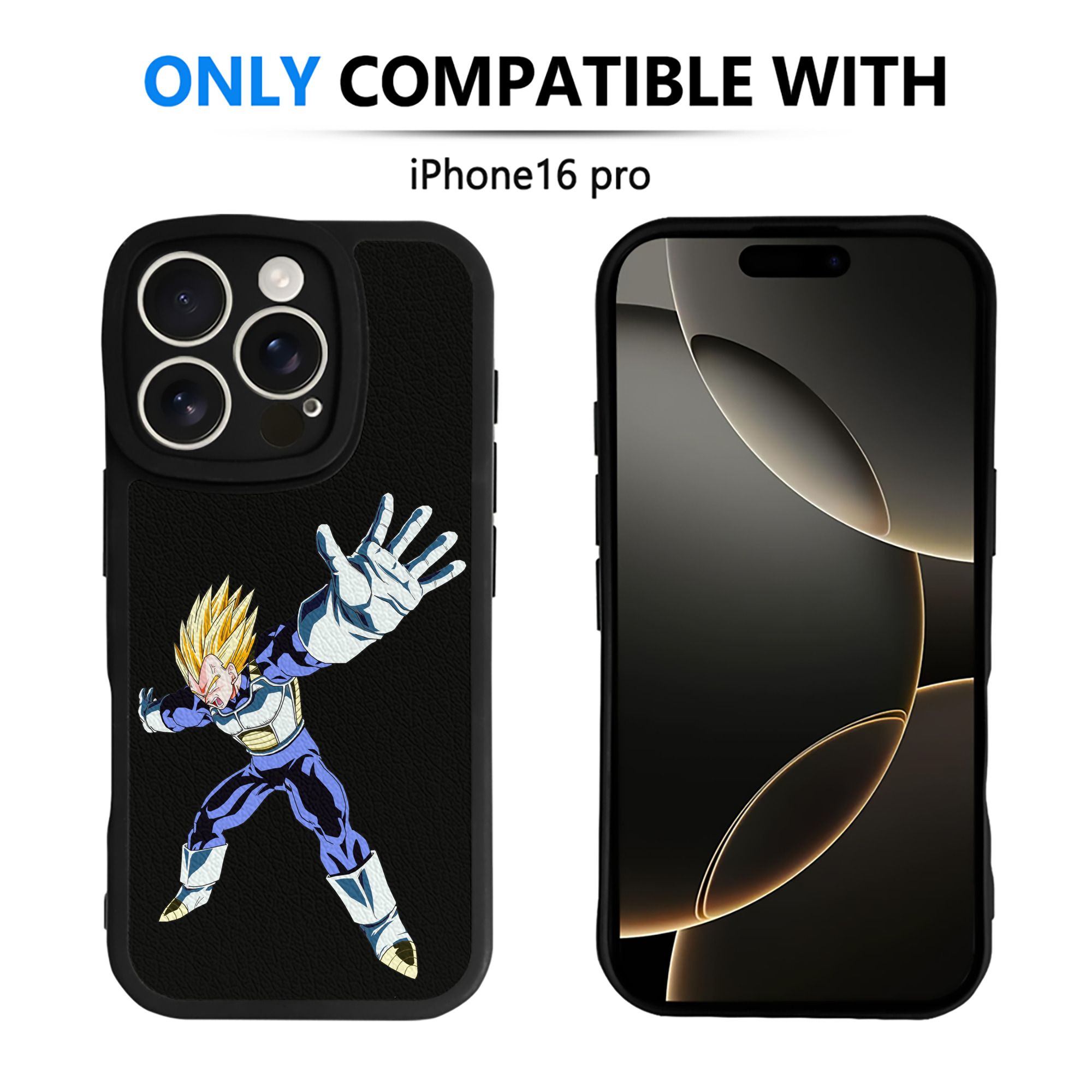 （画像用） ドラゴンボール ベジータ四世（Bejīta Yonsei）DRAGON BALL Vegeta IV 【iPhone 16シリーズ対応】シリコンスマホケース（レザー調） 材質：シリコン
